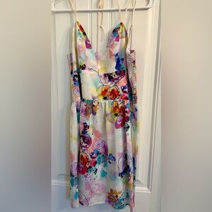 Amanda Uprichard Floral Multicolor Mini Dress